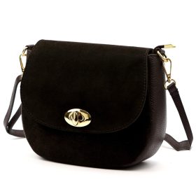   Luka 26-040 barna női velúr bőr oldaltáska 23 x 20 x 10 cm