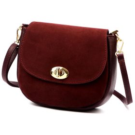   Luka 26-040 bordó női velúr bőr oldaltáska 23 x 20 x 10 cm