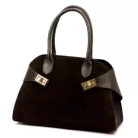   Luka 26-006 sötétbarna női bőr válltáska 32 x 22 x 16 cm