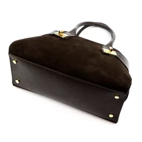   Luka 26-006 sötétbarna női bőr válltáska 32 x 22 x 16 cm