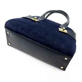   Luka 26-006 sötétkék női bőr válltáska 32 x 22 x 16 cm