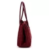 Camilla PREMIUM 10.004 bordó női velúr bőr válltáska 37 x 24 x 14 cm