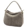 Luka 24-085 GOLD szürke női velúr bőr kézitáska 31 x 23 x 8 cm