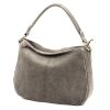 Luka 24-085 GOLD szürke női velúr bőr kézitáska 31 x 23 x 8 cm