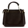 Luka 26-046 barna női velúr bőr kézitáska 26 x 22 x 14 cm
