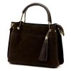Luka 26-046 barna női velúr bőr kézitáska 26 x 22 x 14 cm