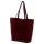 Patrizia 419-013-05 bordó velúr bőr női válltáska, shopper 38 x 38 x 13 cm
