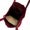 Patrizia 419-013-05 bordó velúr bőr női válltáska, shopper 38 x 38 x 13 cm