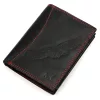 Money Kepper CDD 5601 BIRD fekete-piros férfi bőr pénztárca, sas motívummal 10 x 13 x 2.5 cm