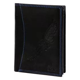   Money Kepper CDD 5601 BIRD fekete férfi bőr pénztárca, sas motívummal 10 x 13 x 2.5 cm