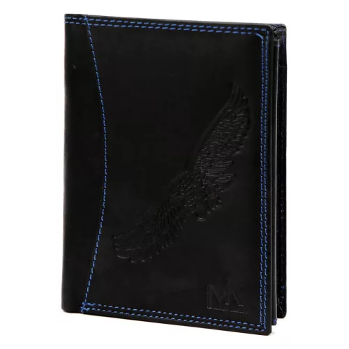 Money Kepper CDD 5601 BIRD fekete férfi bőr pénztárca, sas motívummal 10 x 13 x 2.5 cm