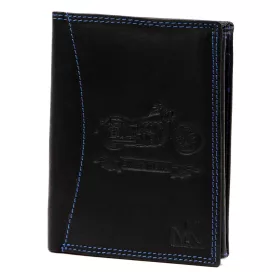   Money Kepper CDD 5601 BIKE fekete férfi bőr pénztárca, motoros motívummal 10 x 13 x 2.5 cm