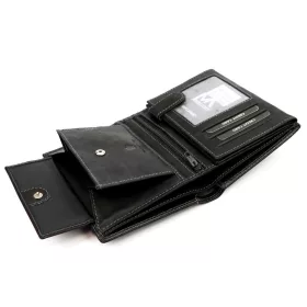   Money Kepper CDD 5601 BIKE fekete férfi bőr pénztárca, motoros motívummal 10 x 13 x 2.5 cm