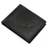 Money Kepper CDD 5600 BIRD fekete férfi bőr pénztárca, sas mintával 12.5 x 10 x 2.5 cm