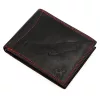 Money Kepper CDD 5600 BIRD fekete-piros férfi bőr pénztárca, sas mintával 12.5 x 10 x 2.5 cm