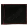 Money Kepper CDD 5600 BIRD fekete-piros férfi bőr pénztárca, sas mintával 12.5 x 10 x 2.5 cm