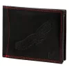 Money Kepper CDD 5600 BIRD fekete-piros férfi bőr pénztárca, sas mintával 12.5 x 10 x 2.5 cm