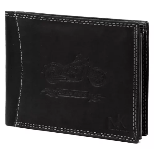 Money Kepper CDD 5600 BIKE fekete férfi bőr pénztárca 12.5 x 10 x 2.5 cm