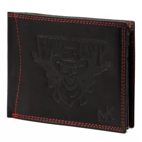   Money Kepper CDD 5600 WILD WEST fekete-piros férfi bőr pénztárca, Western motívummal 12.5 x 10 x 2.5 cm