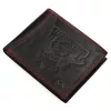Money Kepper CDD 5600 WILD WEST fekete-piros férfi bőr pénztárca, Western motívummal 12.5 x 10 x 2.5 cm