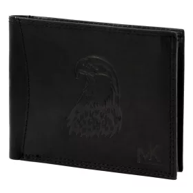   Money Kepper CDD 5600 EAGLE fekete férfi bőr pénztárca, sas motívummal 12.5 x 10 x 2.5 cm