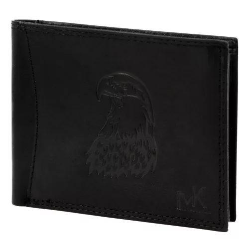 Money Kepper CDD 5600 EAGLE fekete férfi bőr pénztárca, sas motívummal 12.5 x 10 x 2.5 cm