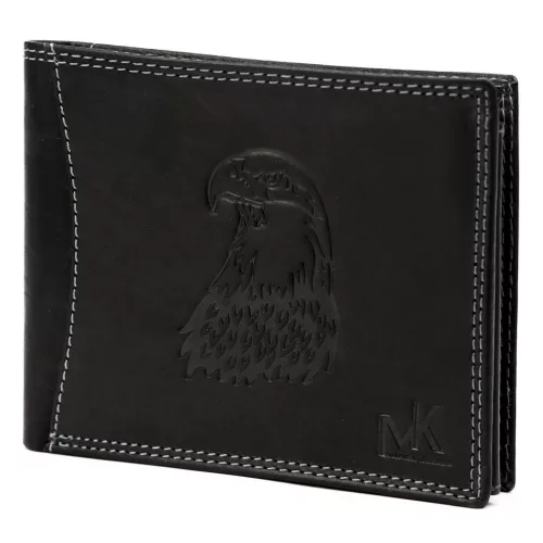 Money Kepper CDD 5600 EAGLE fekete férfi bőr pénztárca, sas motívummal 12.5 x 10 x 2.5 cm