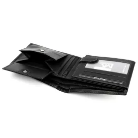   Money Kepper CDD 5600 EAGLE fekete férfi bőr pénztárca, sas motívummal 12.5 x 10 x 2.5 cm
