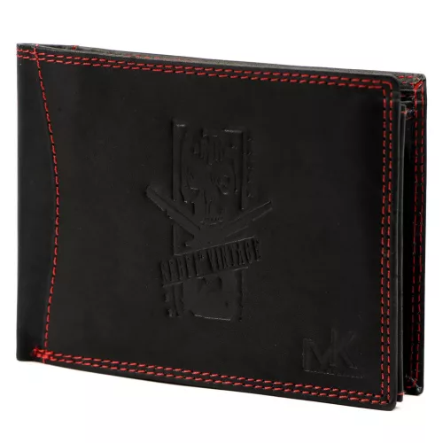 Money Kepper CDD 5600 REBEL VINTAGE fekete-piros férfi bőr pénztárca 12.5 x 10 x 2.5 cm
