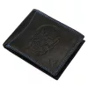 Money Kepper CDD 5600 SKULL fekete férfi bőr pénztárca, koponya mintával 12.5 x 10 x 2.5 cm