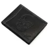 Money Kepper CDD 5600 SKULL fekete férfi bőr pénztárca, koponya mintával 12.5 x 10 x 2.5 cm