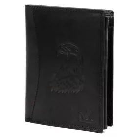   Money Kepper CDD 5601 EAGLE fekete férfi bőr pénztárca, sas motívummal 10 × 13 × 2,5 cm