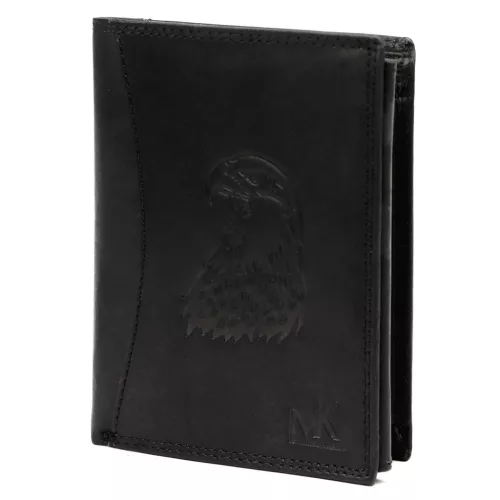 Money Kepper CDD 5601 EAGLE fekete férfi bőr pénztárca, sas motívummal 10 × 13 × 2,5 cm