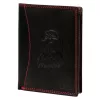 Money Kepper CDD 5601 EAGLE fekete-piros férfi bőr pénztárca, sas motívummal 10 × 13 × 2,5 cm