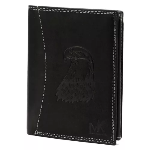 Money Kepper CDD 5601 EAGLE fekete férfi bőr pénztárca, sas motívummal 10 × 13 × 2,5 cm