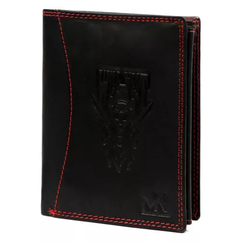 Money Kepper CDD 5601 WILD WEST fekete-piros férfi bőr pénztárca 10 × 13 × 2,5 cm