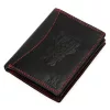 Money Kepper CDD 5601 WILD WEST fekete-piros férfi bőr pénztárca 10 × 13 × 2,5 cm