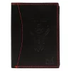 Money Kepper CDD 5601 WILD WEST fekete-piros férfi bőr pénztárca 10 × 13 × 2,5 cm