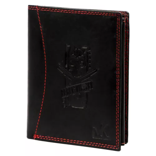 Money Kepper CDD 5601 REBEL VINTAGE fekete-piros férfi bőr pénztárca 10 x 13 x 2.5 cm