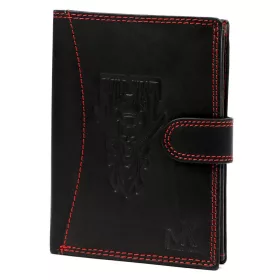   Money Kepper CDD 5601B WILD WEST fekete-piros férfi bőr pénztárca 10.5 x 13 x 2.5 cm