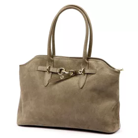   Luka 26-054 taupe női bőr válltáska, oldaltáska 43 x 29 x 15 cm