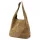 Camilla PREMIUM 10.006 taupe női velúr bőr válltáska 35 x 32 x 15 cm