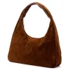 Luka 26-050 konyakbarna női velúr bőr válltáska 44 x 23 x 13 cm