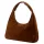 Luka 26-050 konyakbarna női velúr bőr válltáska 44 x 23 x 13 cm