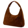 Luka 26-050 konyakbarna női velúr bőr válltáska 44 x 23 x 13 cm