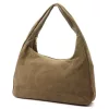 Luka 26-050 taupe női velúr bőr válltáska 44 x 23 x 13 cm