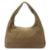 Luka 26-050 taupe női velúr bőr válltáska 44 x 23 x 13 cm