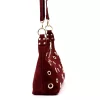 Luka 26-052 bordó női velúr bőr válltáska, oldaltáska 35 x 26 x 13 cm