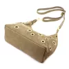 Luka 26-052 taupe női velúr bőr válltáska, oldaltáska 35 x 26 x 13 cm