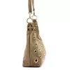 Luka 26-052 taupe női velúr bőr válltáska, oldaltáska 35 x 26 x 13 cm